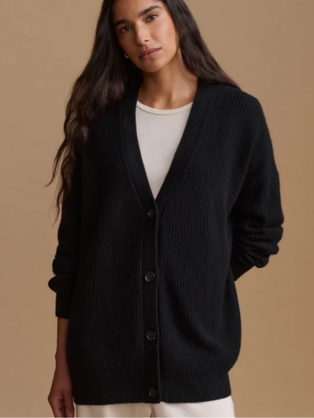 Jenni Kayne 100% Cashmere Cocoon Cardigan Small Navy Oversized $475